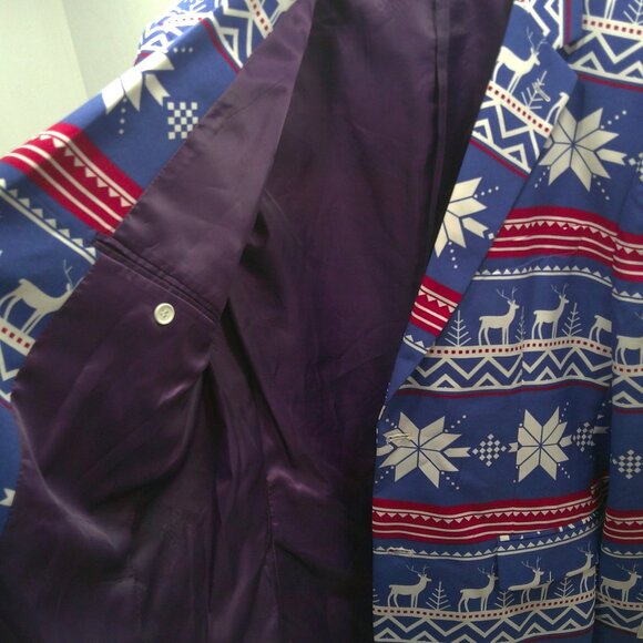OppoSuits Rudolph Christmas 2 Piece Suit Ugly Sweater Jacket & Pants Size 46 - Picture 5 of 15